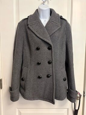 Burberry Peplum Sweater Peacoat Dark Grey US 12 like-NEW